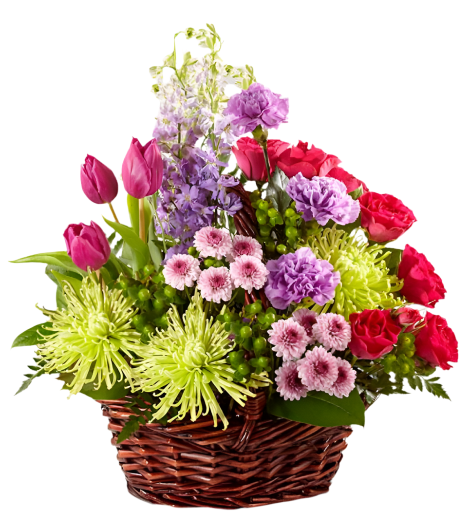 Crush Garden Bouquet with pink roses, daisies, chrysanthemums, and carnations arranged for flower delivery in Chandler, Arizona.